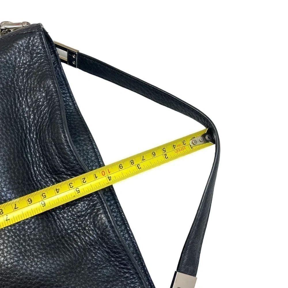 Michael kors soft black pebbled leather two way top handle crossbody bag